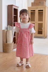 ［bebenine］Areum check frill one-piece