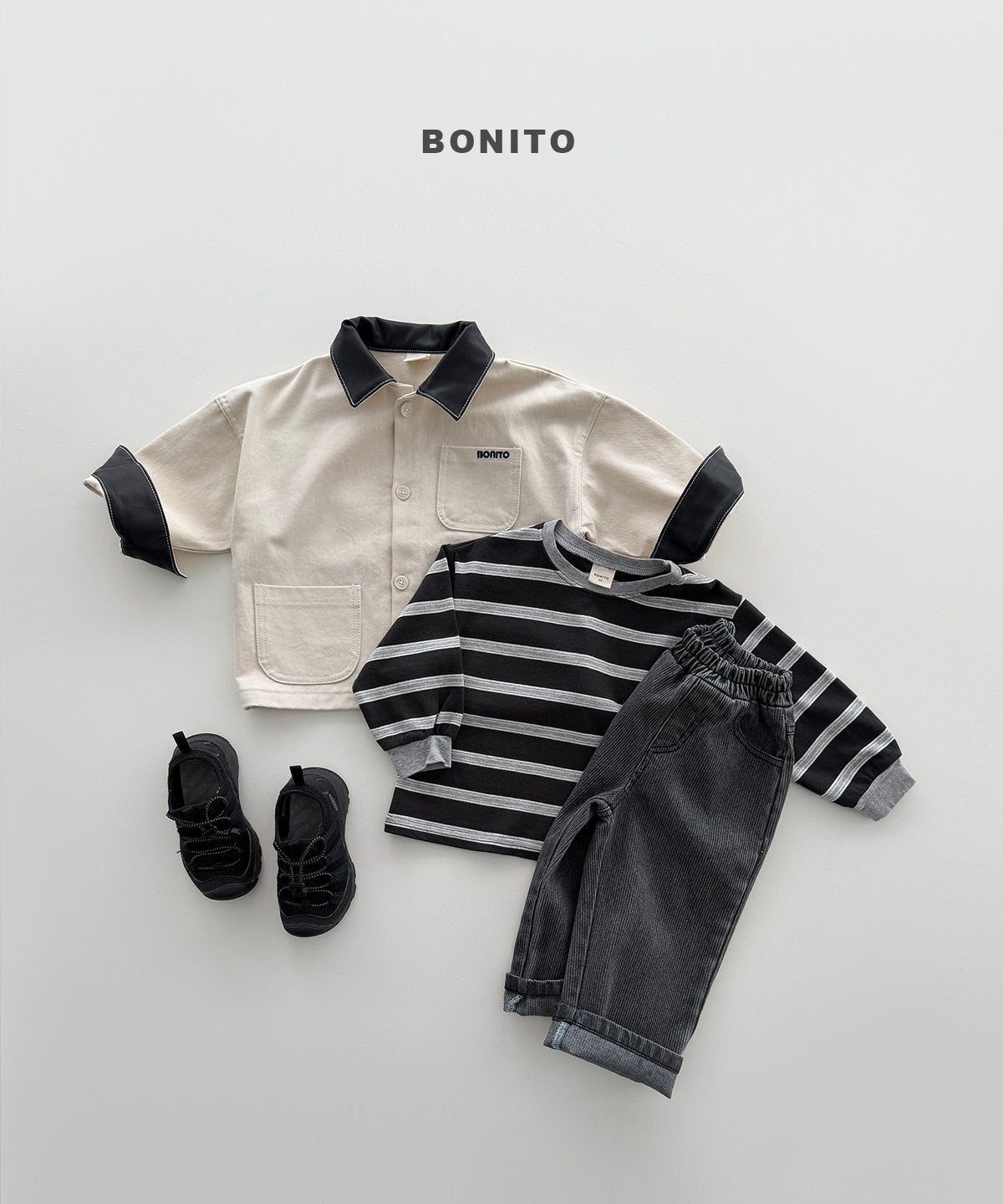 ［Bonito］Leather collar jacket