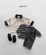 ［Bonito］Leather collar jacket