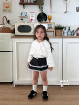 ［second moment］Lace denim cancan skirt