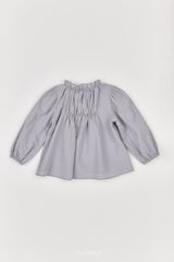 ［The beige］Shirring Blouse
