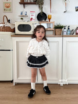 ［second moment］Lace denim cancan skirt