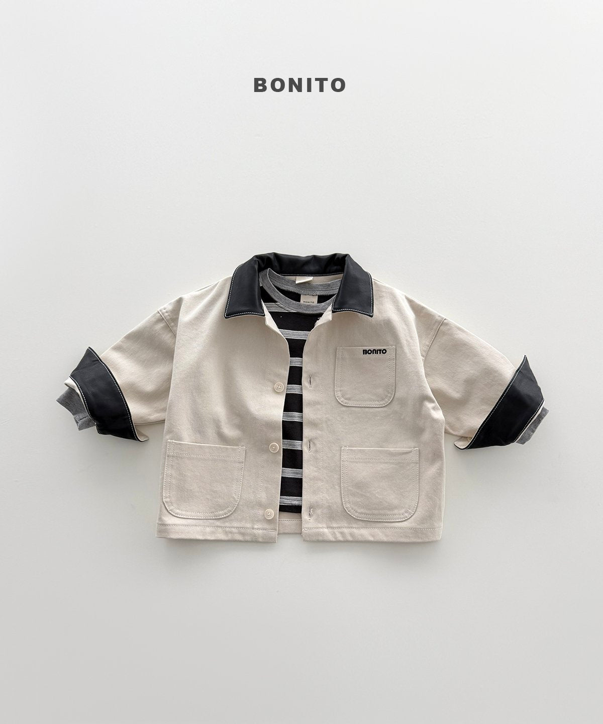 ［Bonito］Leather collar jacket