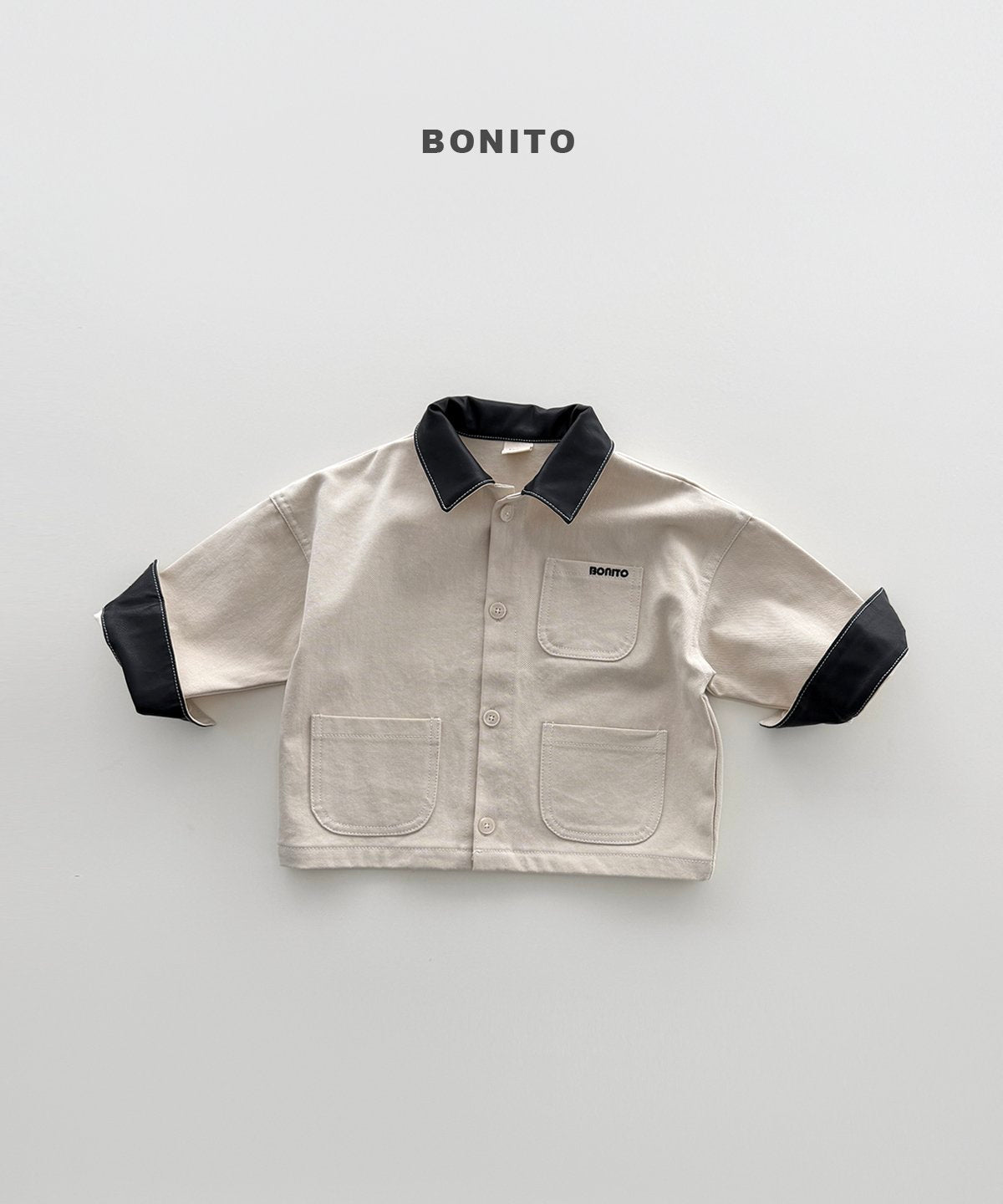 ［Bonito］Leather collar jacket