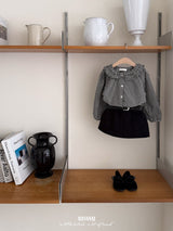 ［BANANAJ］Bell check blouse