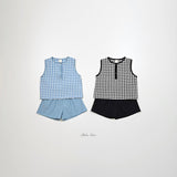 ［bebenine］Areum check sleeveless set up