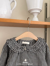 ［BANANAJ］Bell check blouse