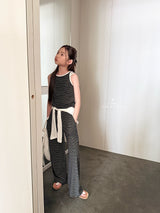 ［comma］Stripe double strap sleeveless tops