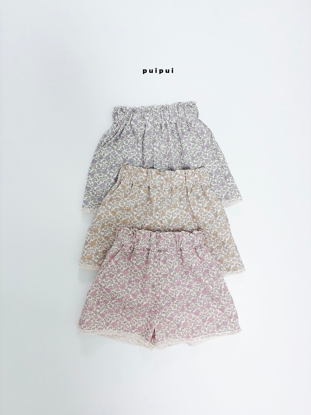 ［puipui］Vienna flower short pants