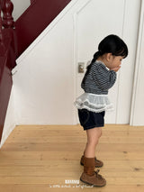 ［BANANAJ］Puel stripe collar blouse