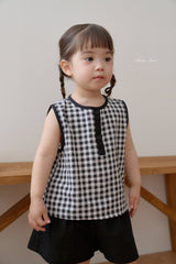 ［bebenine］Areum check sleeveless set up
