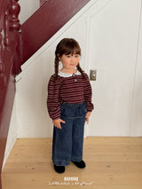 ［BANANAJ］Puel stripe collar blouse