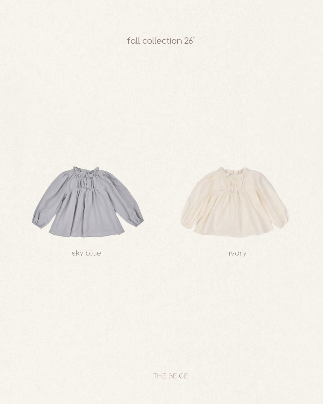 ［The beige］Shirring Blouse