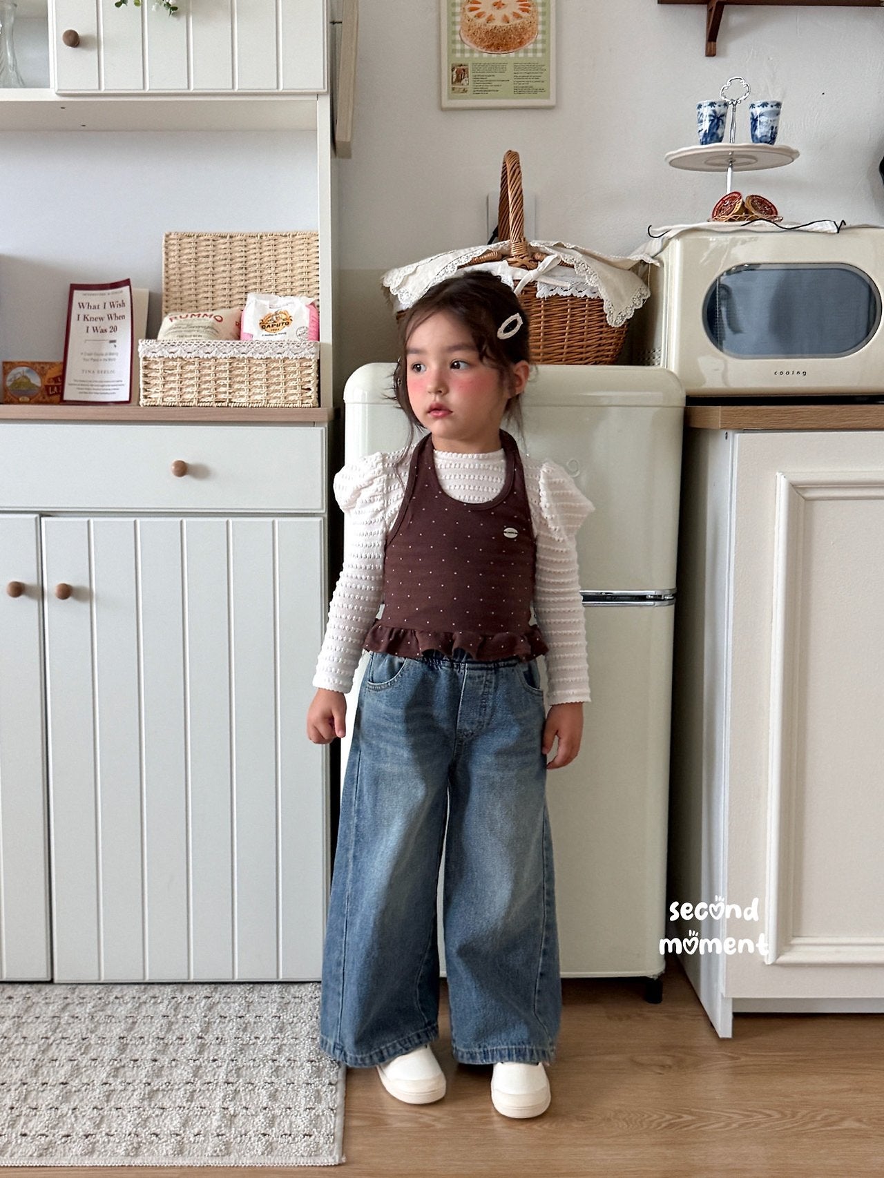 ［second moment］Sugar dot halter neck tops