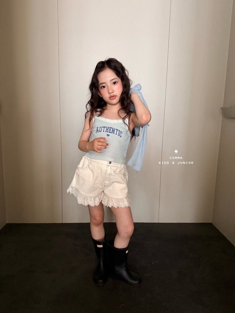 ［comma］Authentic lace sleeveless tops