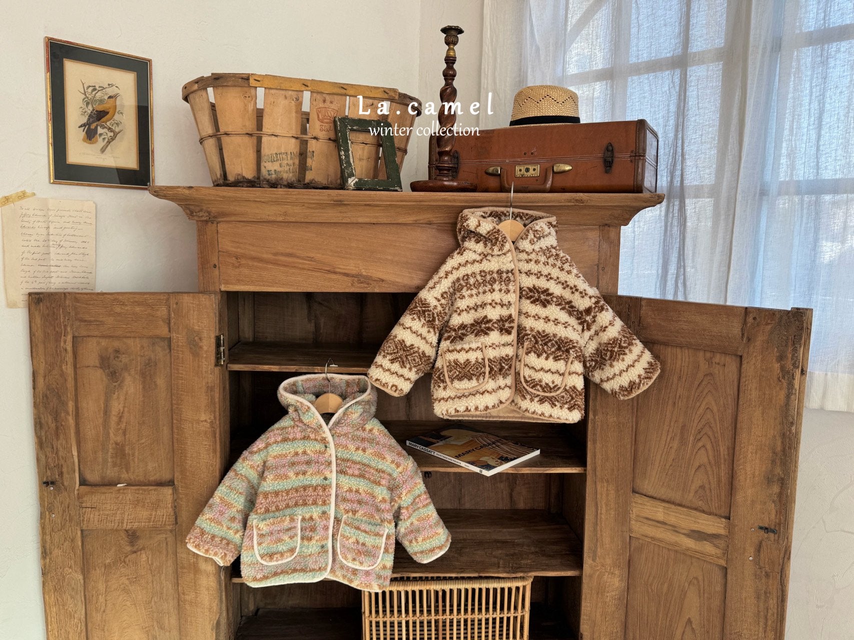 ［La.camel］Candy reversible padding jacket