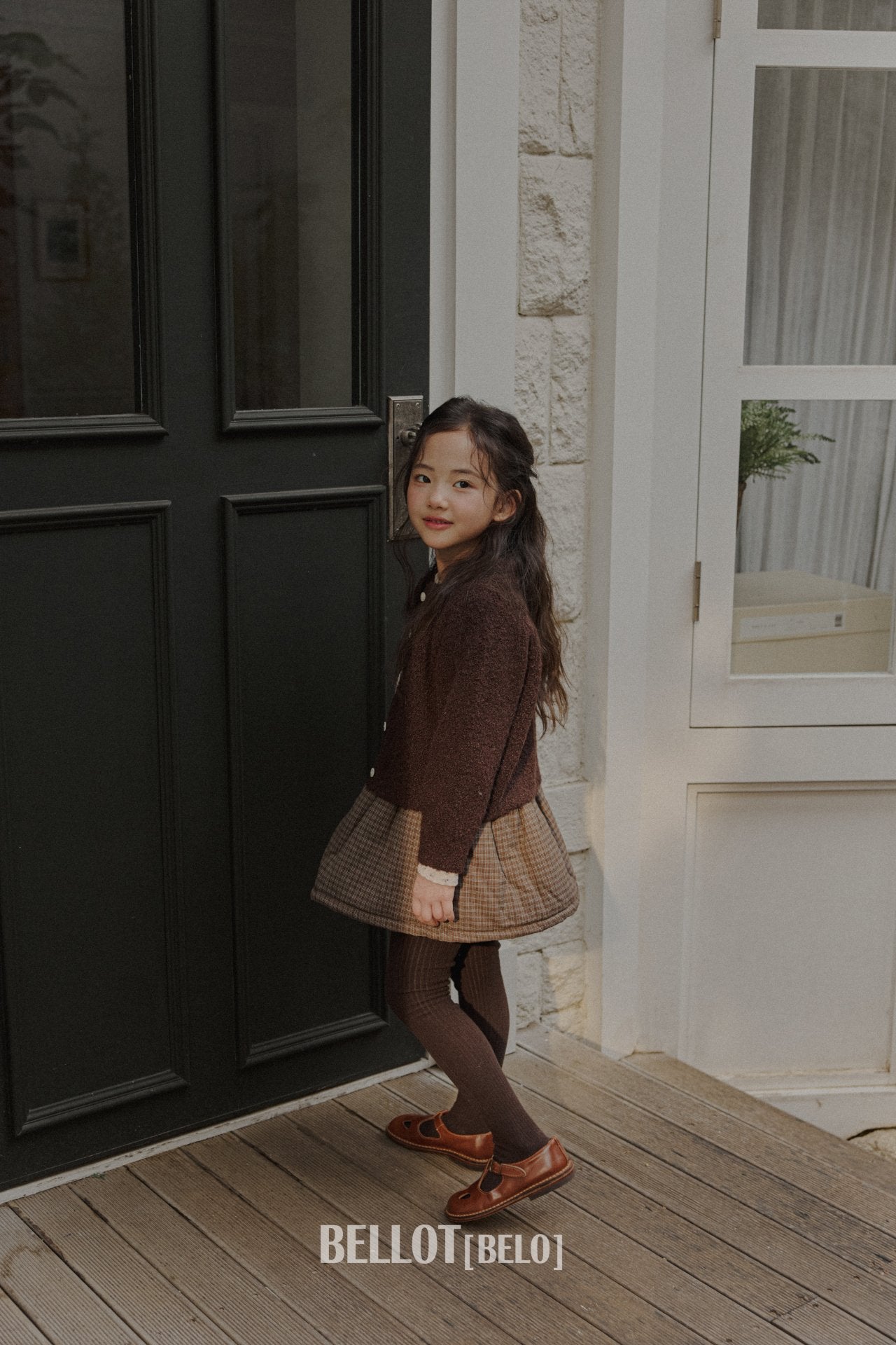 ［BELLOT］Bobo check skirt (kids)