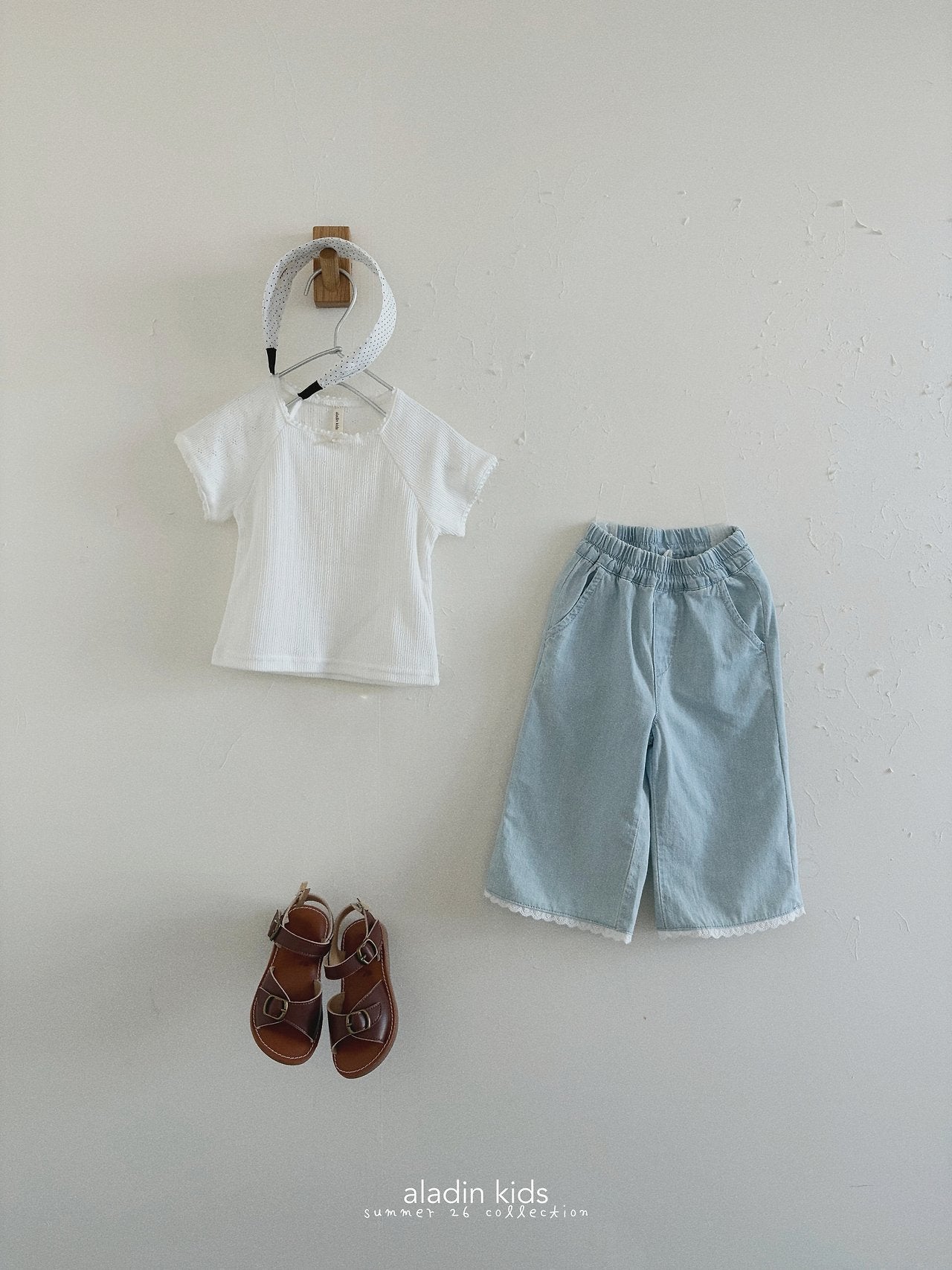 ［aladin］Lace denim pants
