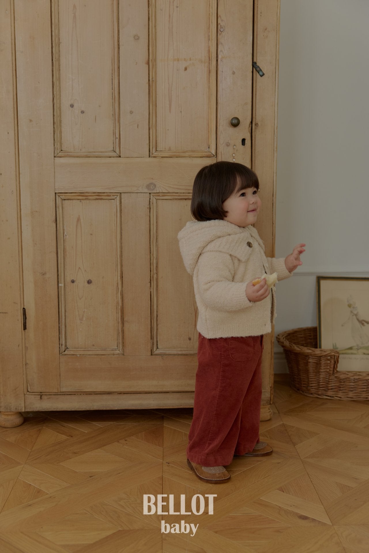 ［BELLOT］Curly alpaca cardigan (baby)