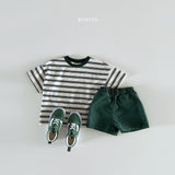 ［Bonito］Point neck stripe tee