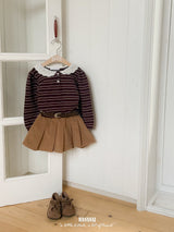 ［BANANAJ］Puel stripe collar blouse