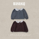 ［BANANAJ］Puel stripe collar blouse