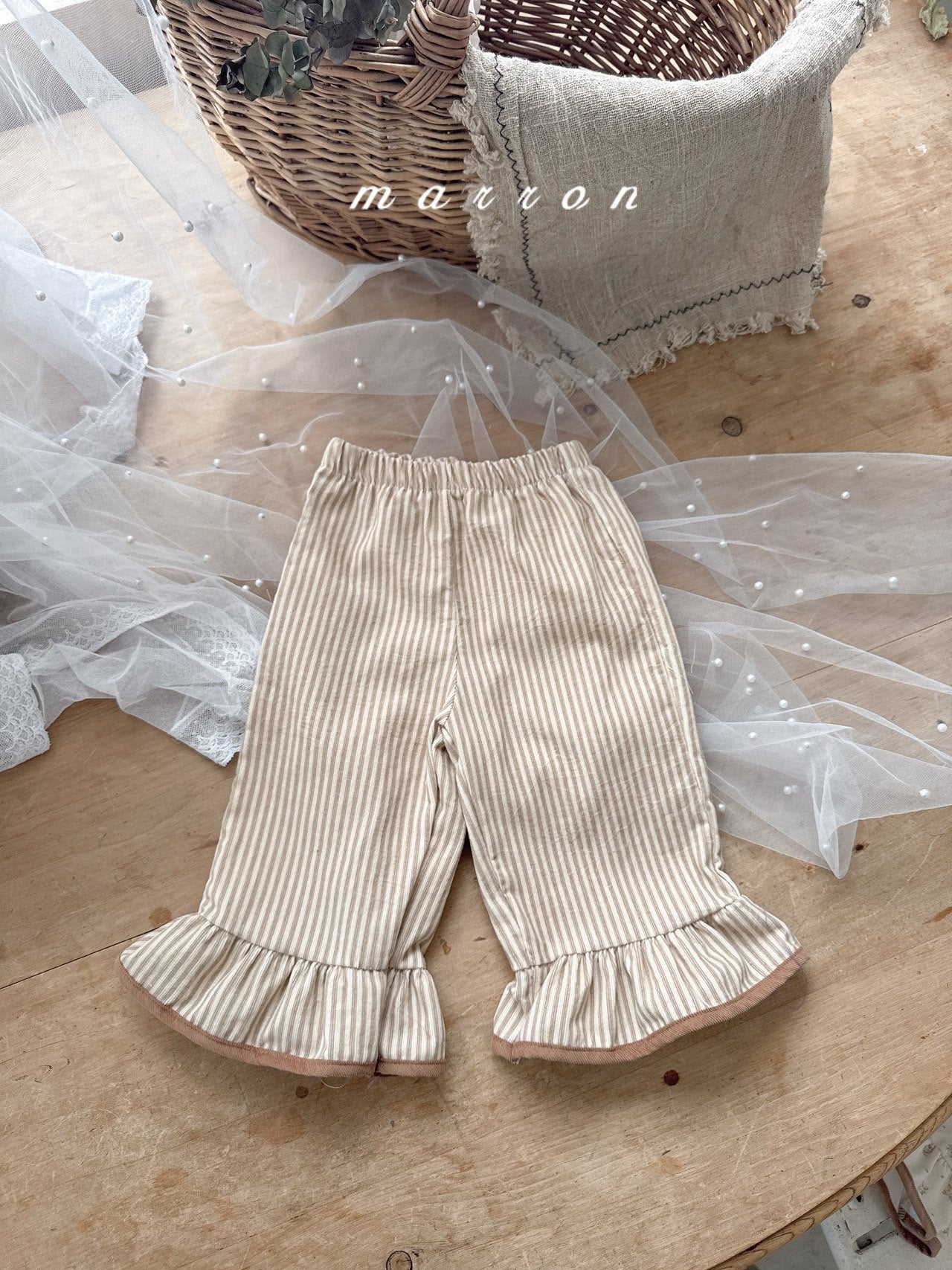 ［marron］Lala frill pants