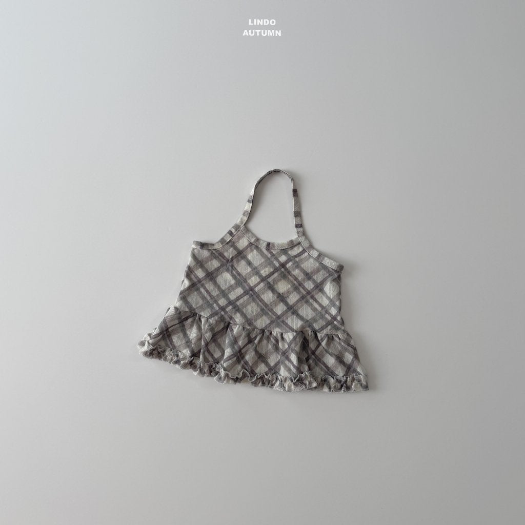 ［LINDO］Check halter tops