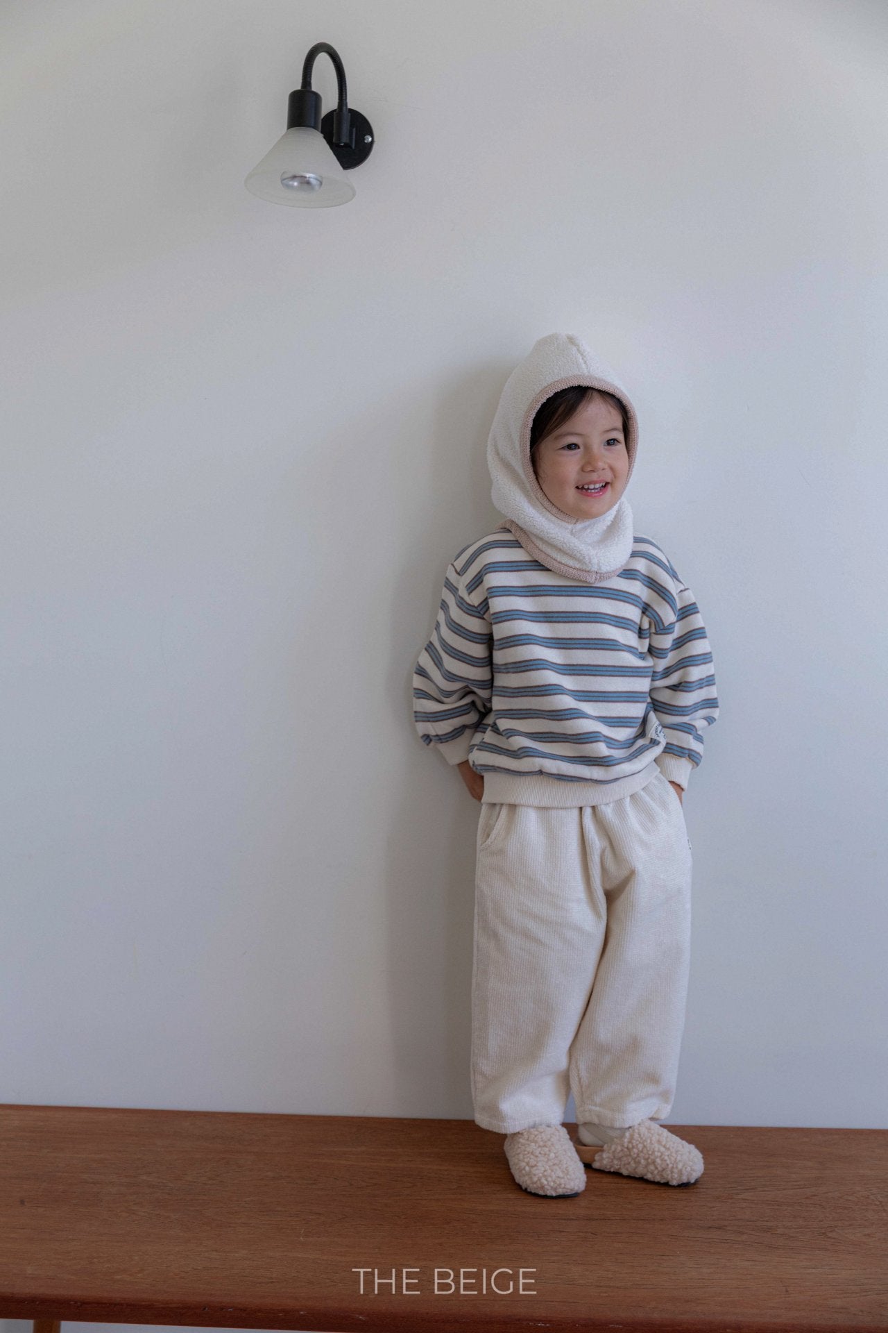 ［The beige］Stripe mtm