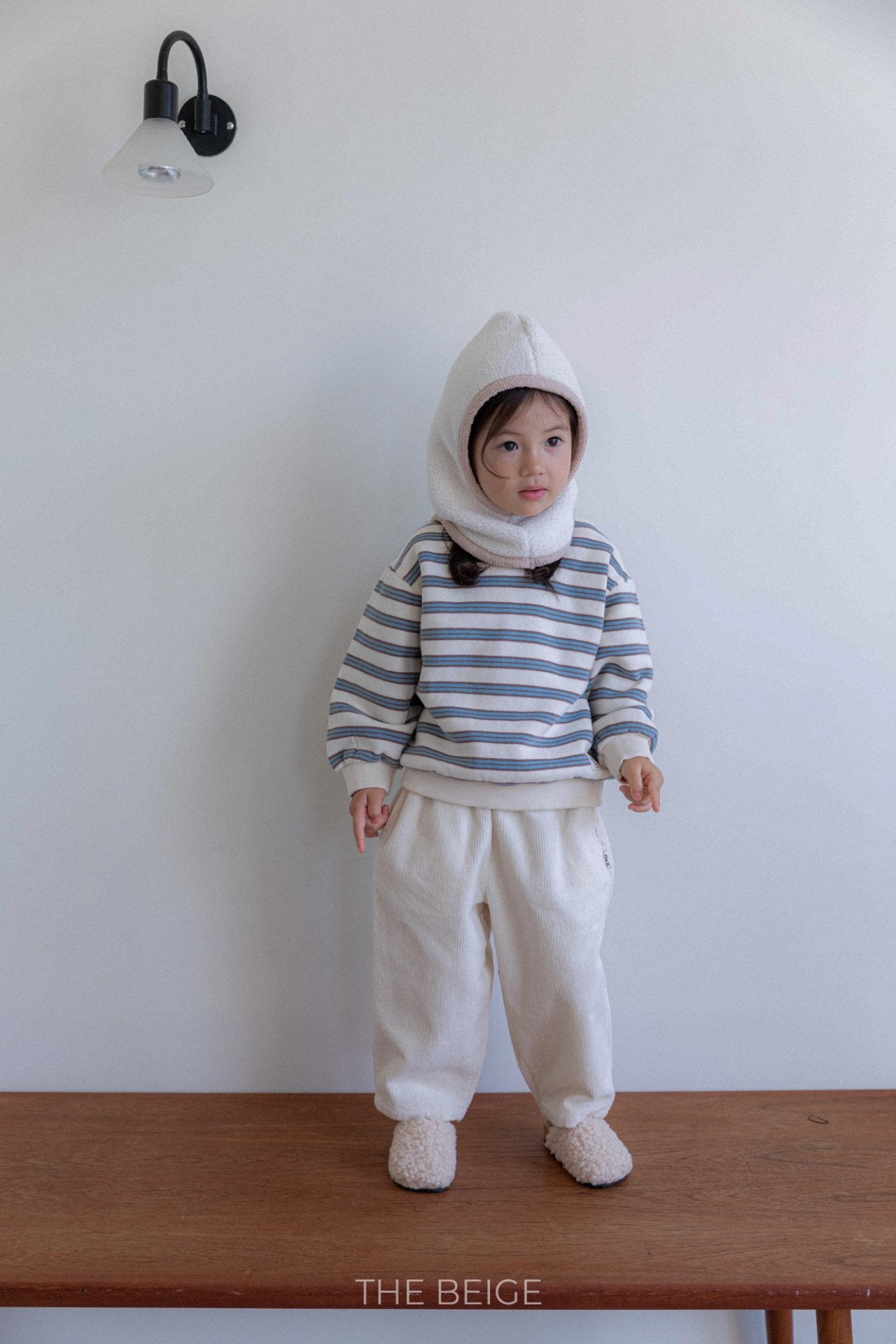 ［The beige］Stripe mtm