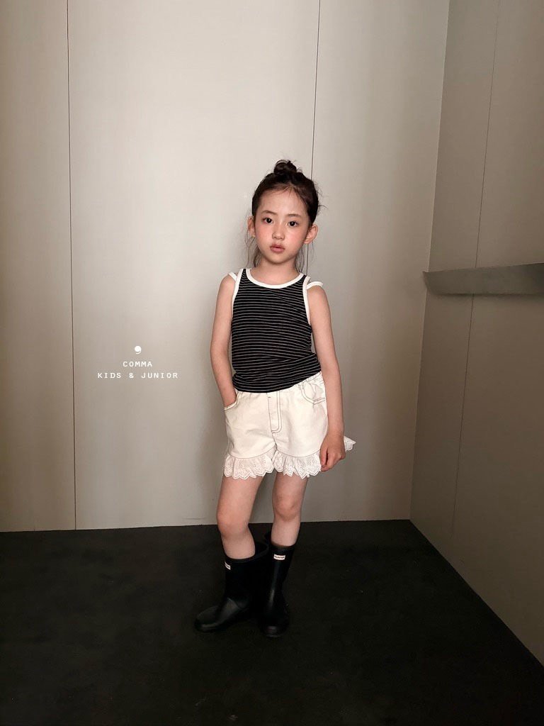 ［comma］Lace cotton short pants
