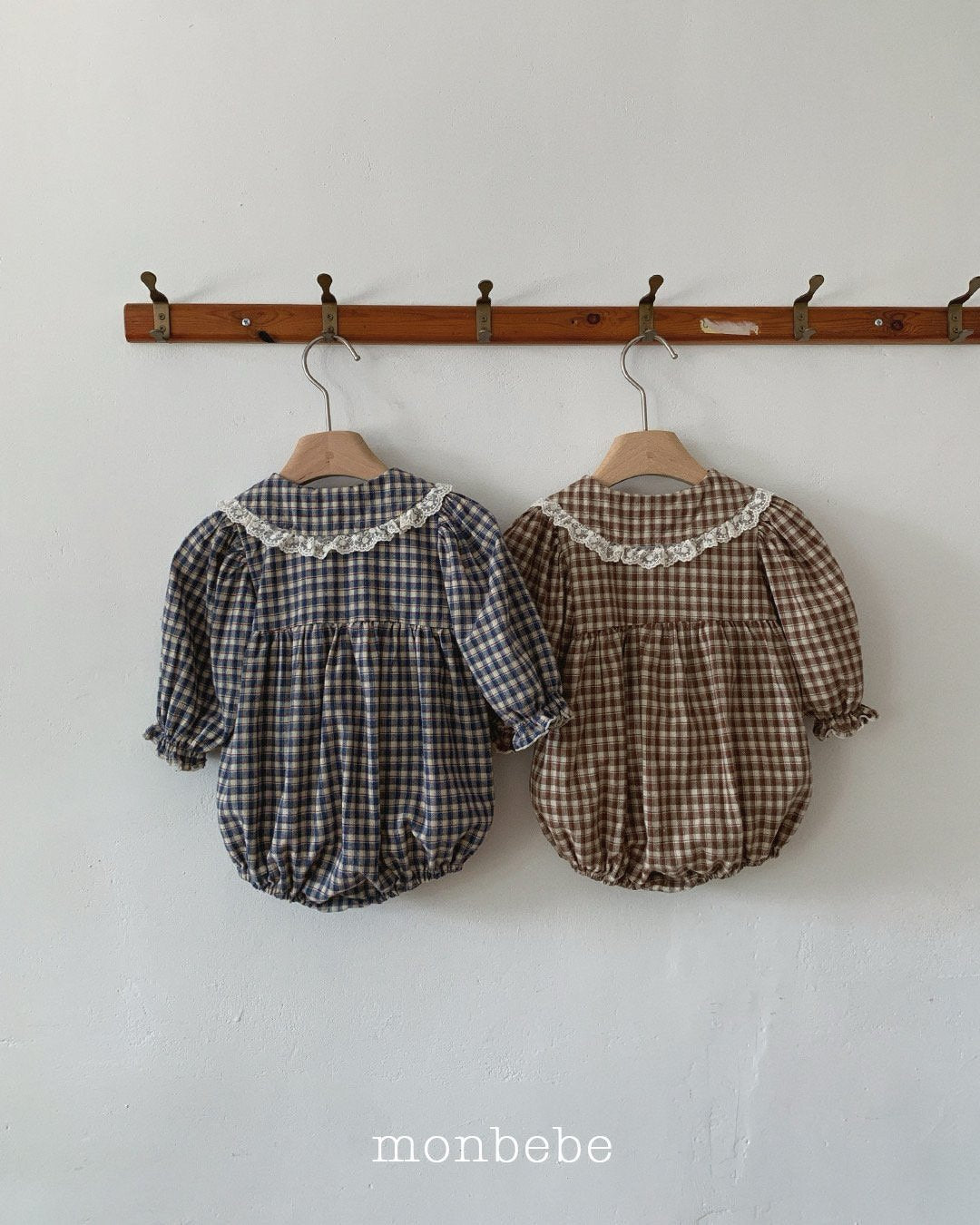 [monbebe] Lala check rompers
