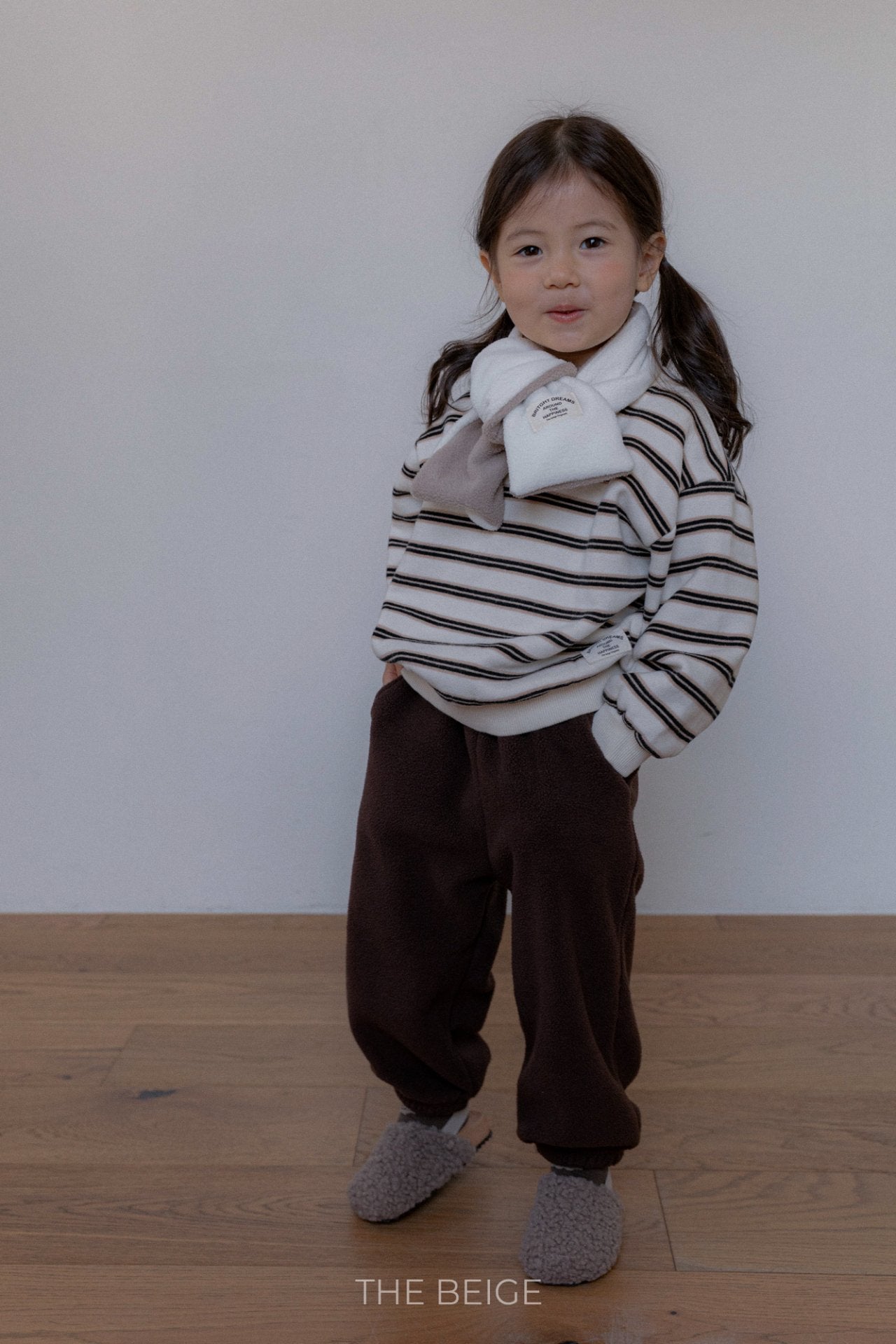 ［The beige］Stripe mtm