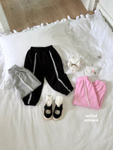 ［second moment］Lace jpgger pants