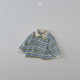 ［LINDO］Stripe collar tops