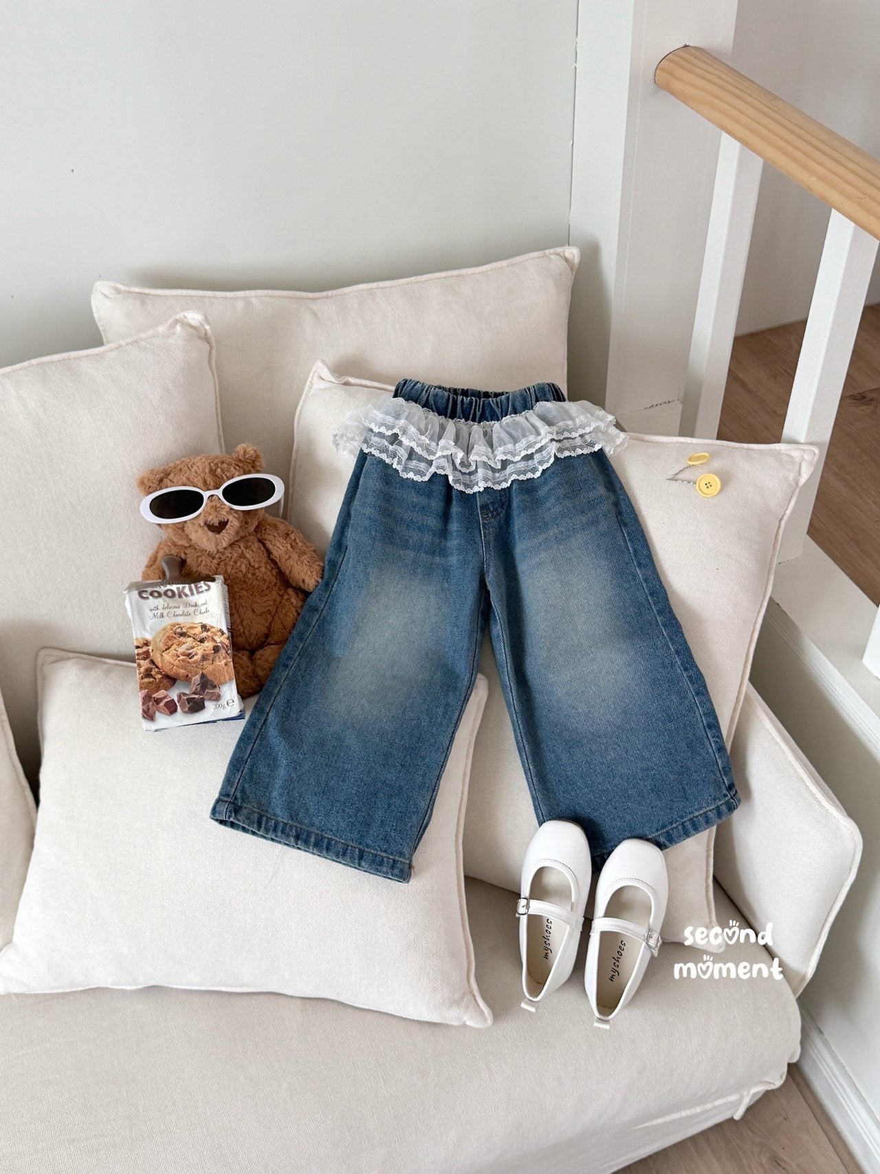 ［second moment］Love tutu denim pants