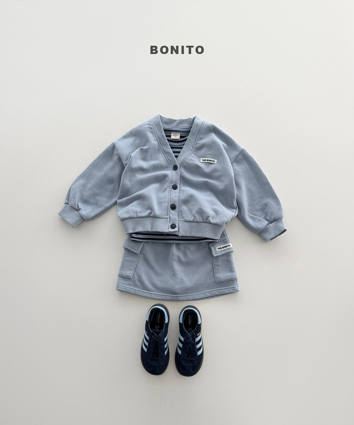 ［Bonito］Cotton V neck cardigan
