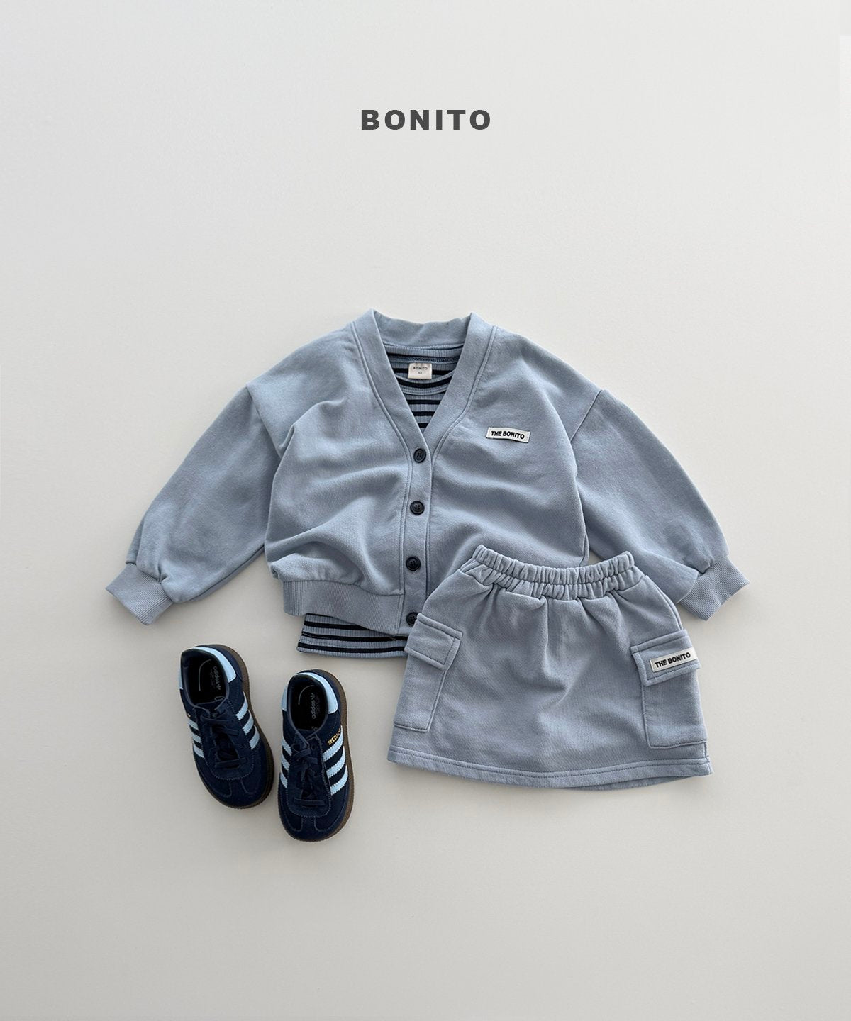 ［Bonito］Cotton V neck cardigan