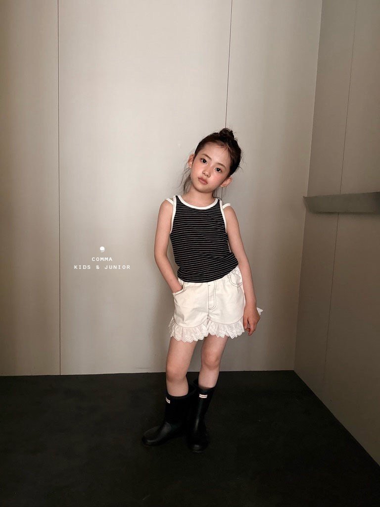 ［comma］Lace cotton short pants