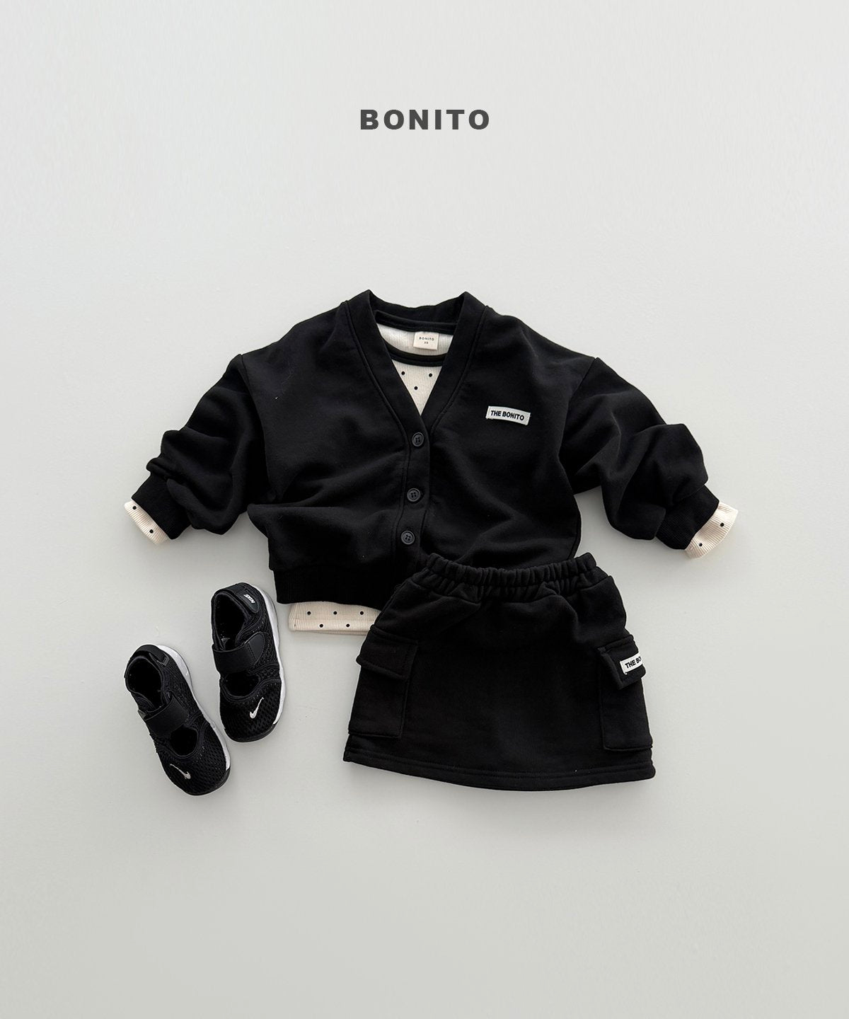 ［Bonito］Cotton V neck cardigan