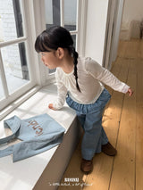 ［BANANAJ］Lace shirring tee