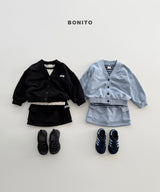 ［Bonito］Cotton V neck cardigan