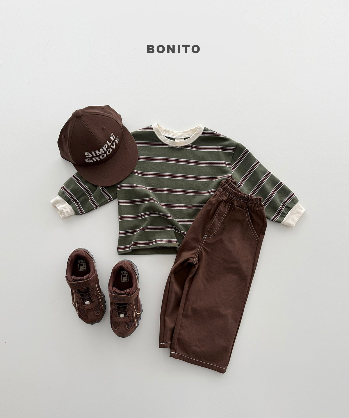 ［Bonito］Haru stripe collar tee