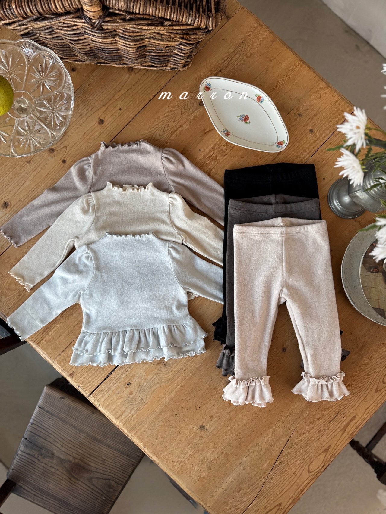 ［marron］Frill leggings