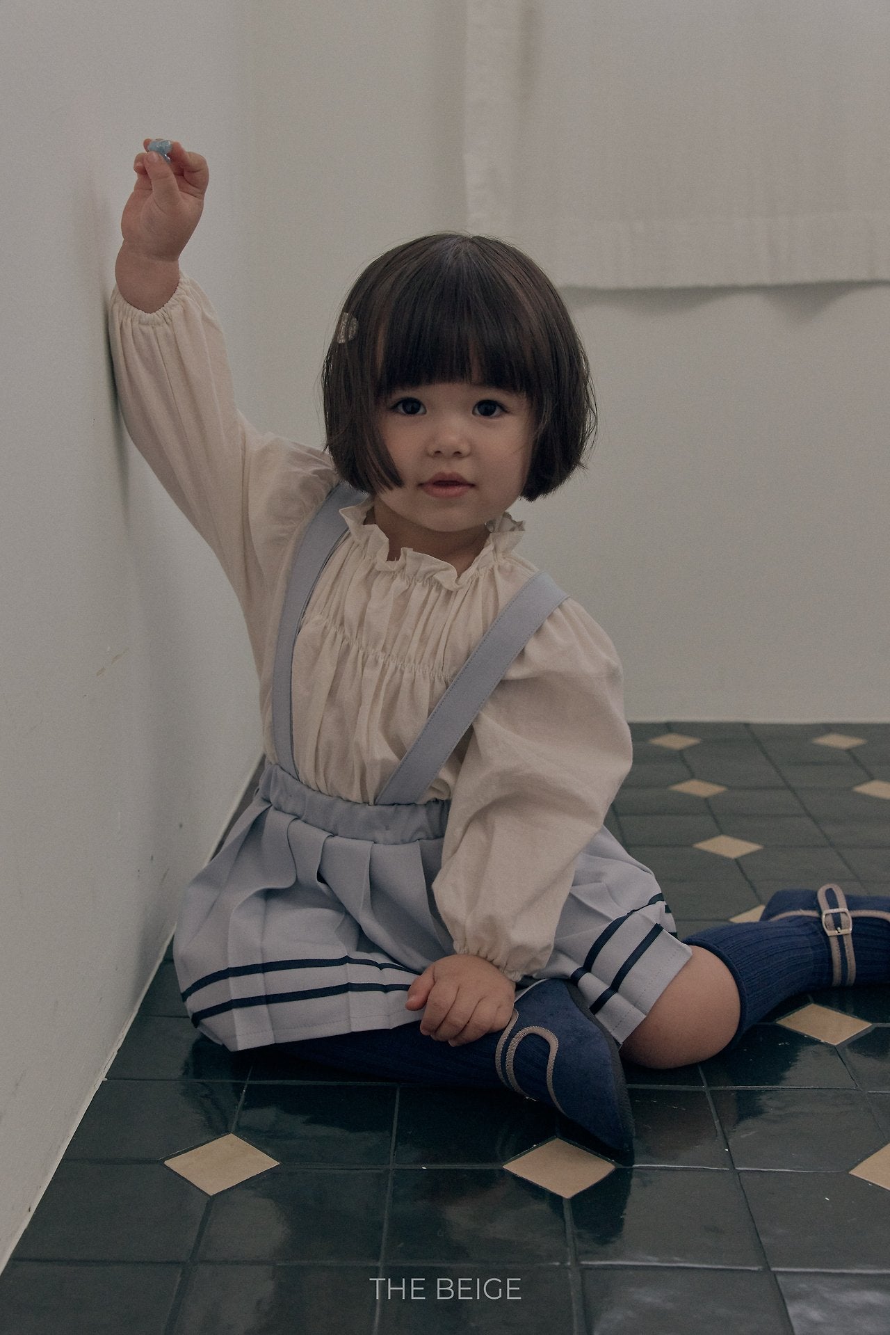［The beige］Shirring Blouse