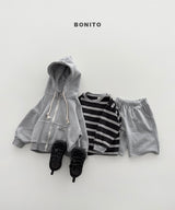 ［Bonito］Haru stripe collar tee