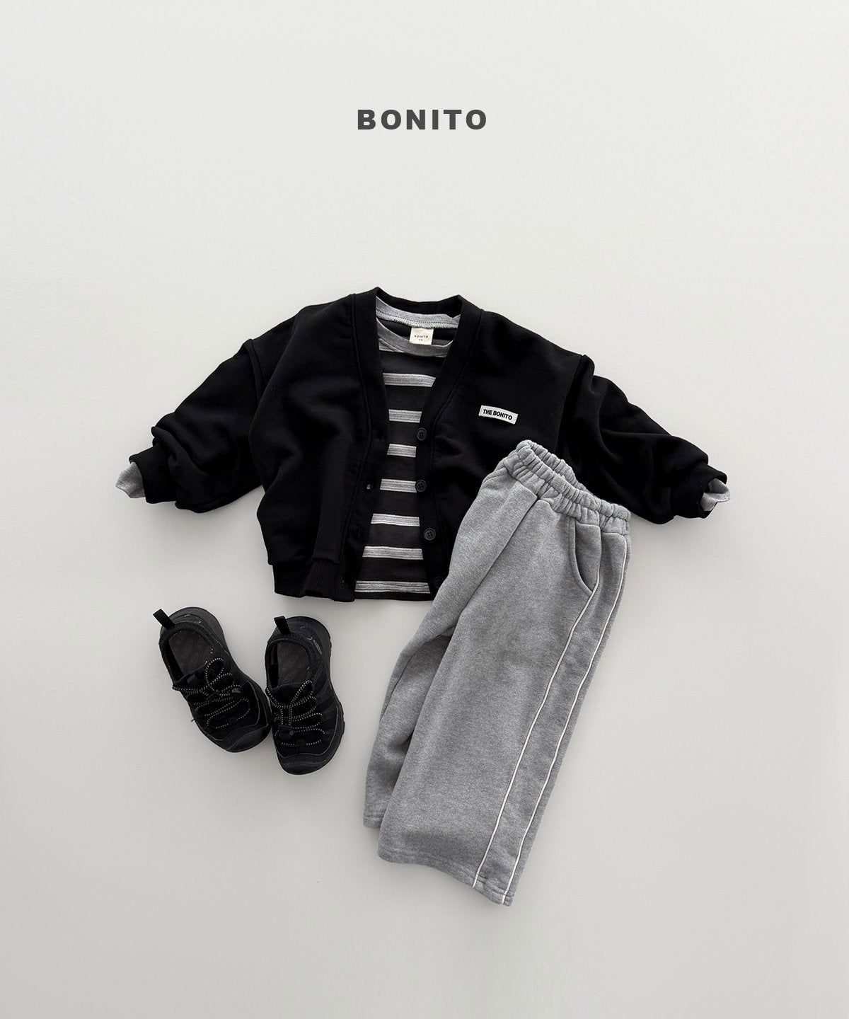 ［Bonito］Haru stripe collar tee