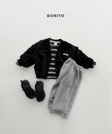 ［Bonito］Haru stripe collar tee