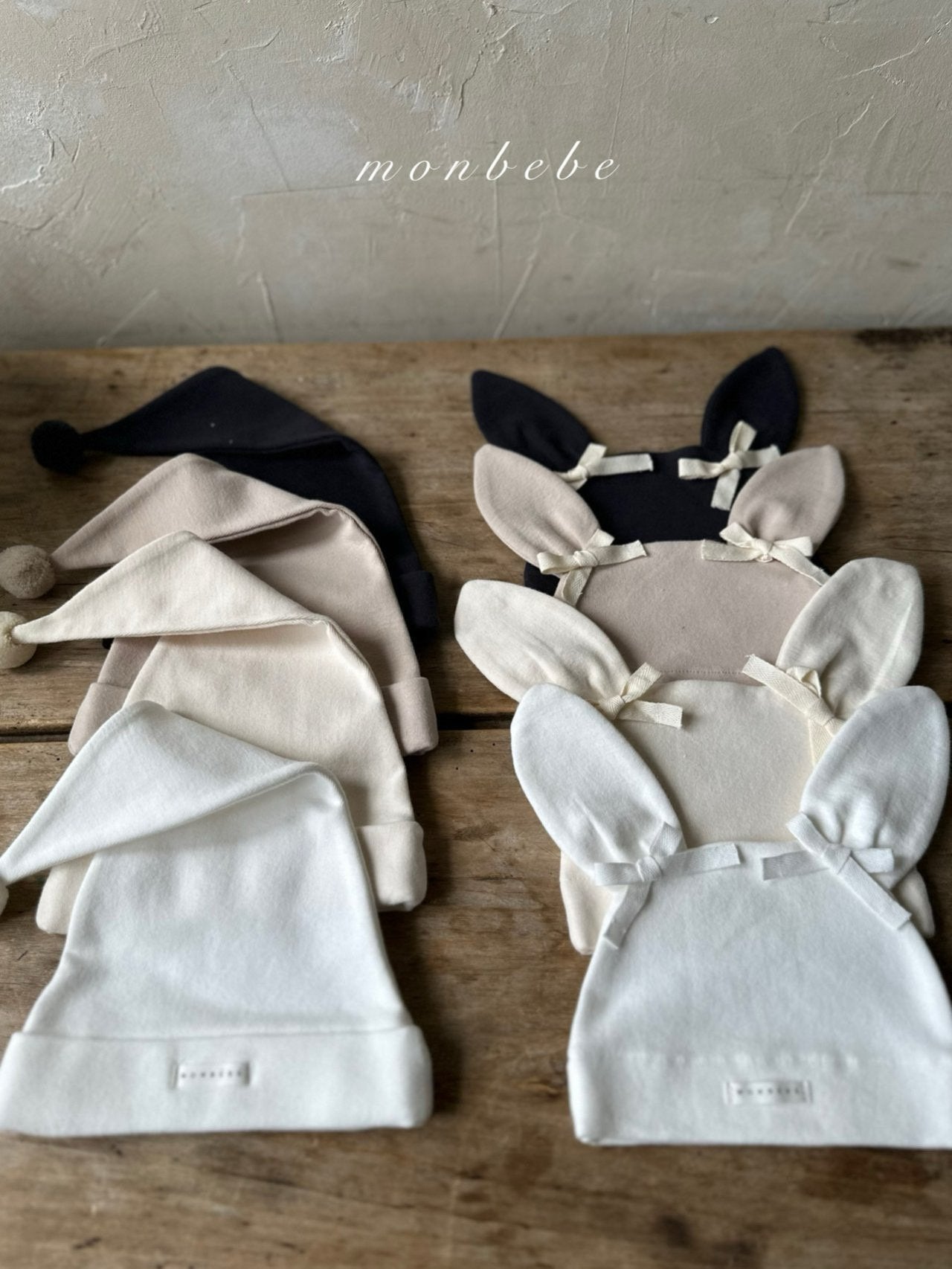 ［monbebe］Pompom knot beanie
