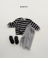 ［Bonito］Haru stripe collar tee